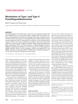 Mechanisms of Type I and Type II Pseudohypoaldosteronism