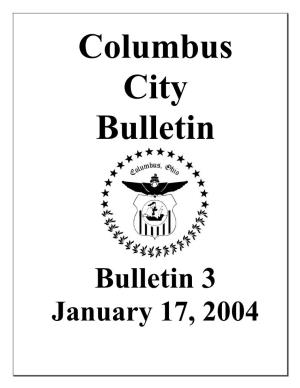Columbus City Bulletin 1/17/04 (Pdf)