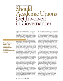 Should Academic Unions Get Involved in Governance?