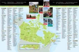 Canada's 44 National Parks, 167 National Historic Sites and 4