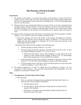 3-The Presence of God in Ezekiel