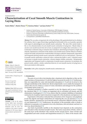 Characterization of Cecal Smooth Muscle Contraction in Laying Hens