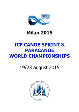 2015 ICF Canoe Sprint World Championships