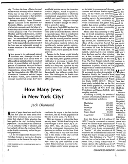 How Many Jews in New York City?