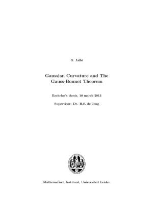 Gaussian Curvature and the Gauss-Bonnet Theorem