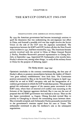 The Kmt-Ccp Conflict 1945-1949