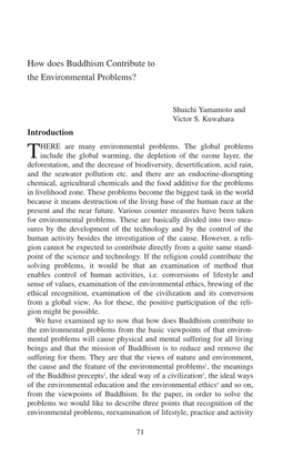 How Does Buddhism Contribute to the Environmental Problems?