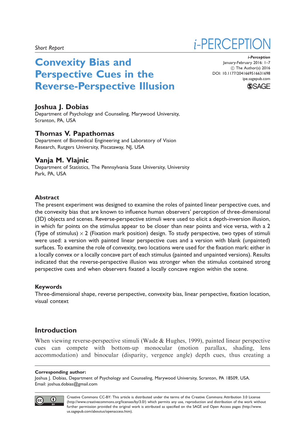 Convexity Bias and Perspective Cues in the Reverse-Perspective Illusion