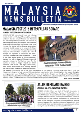 Malaysia Fest 2016 in Trafalgar Square Jalur