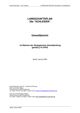 Schleiden" Umweltbericht