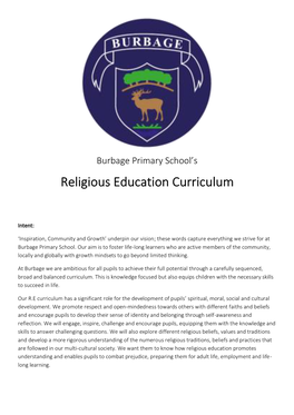Religious Education Curriculum