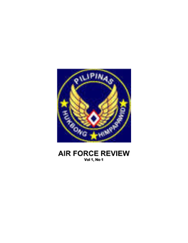 AIR FORCE REVIEW Vol 1, No 1 TAKING OFF