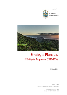 St Helena Government Strategic Plan for the Capital Programme: 2020 – 2030