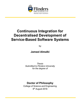 Continuous Integration for Decentralised Development of Service-Based Software Systems