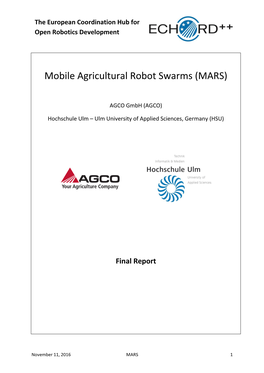 Mobile Agricultural Robot Swarms (MARS)