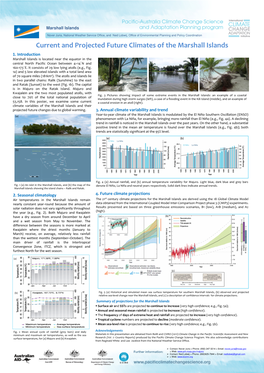 Current and Projected Future Climates of the Marshall Islands 1