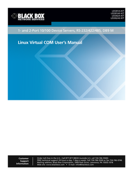 Linux Virtual COM User's Manual