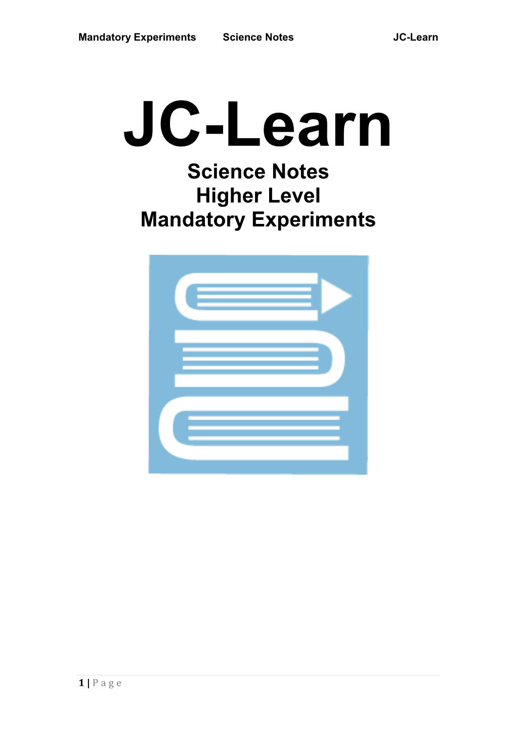 Science Notes Higher Level Mandatory Experiments