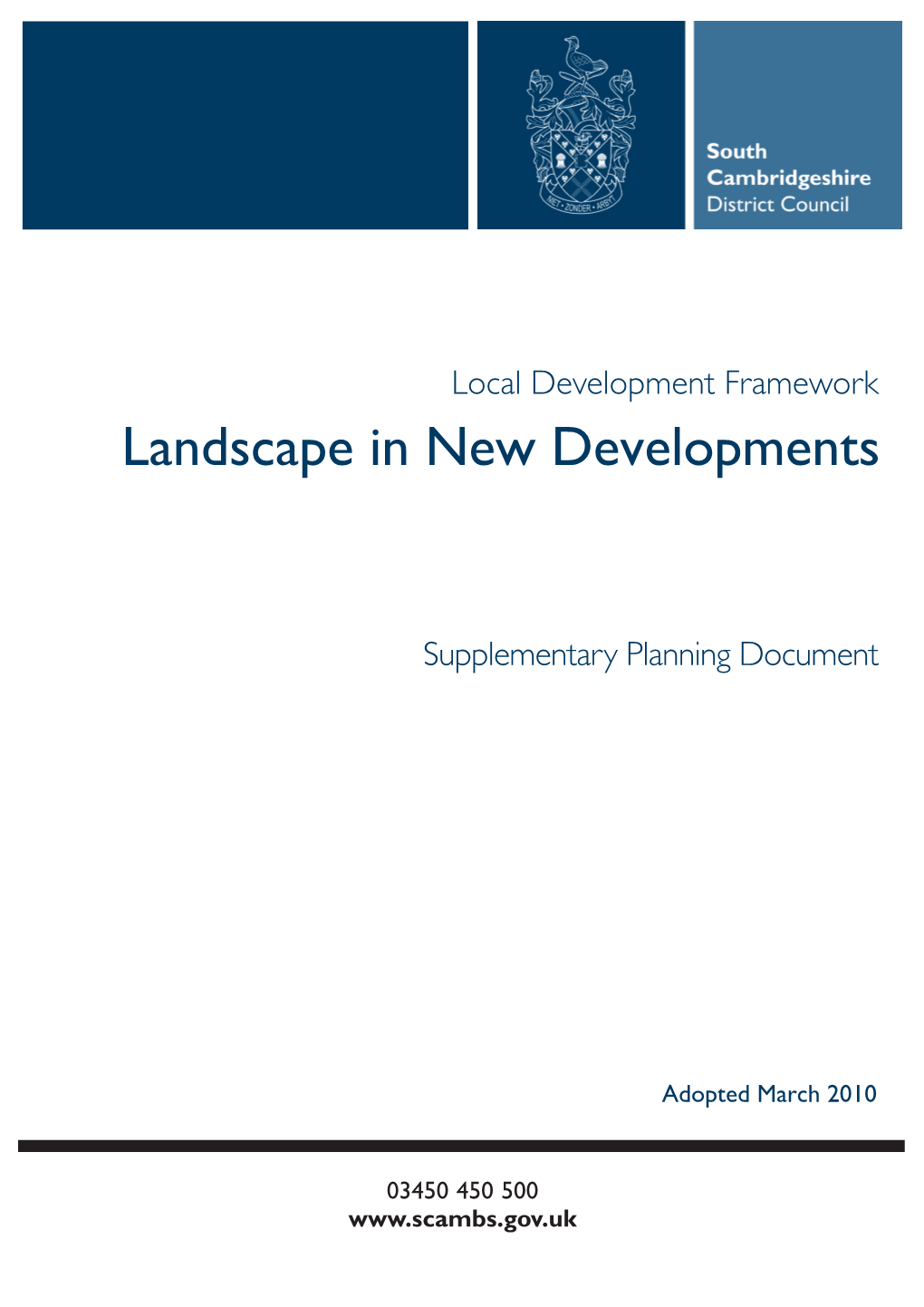 Landscape in New Developments