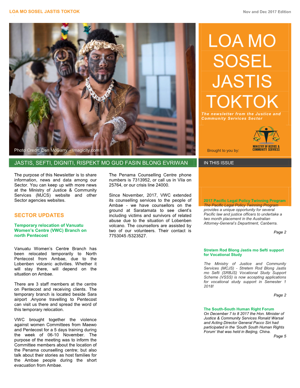 LOA MO SOSEL JASTIS TOKTOK Nov and Dec 2017 Edition