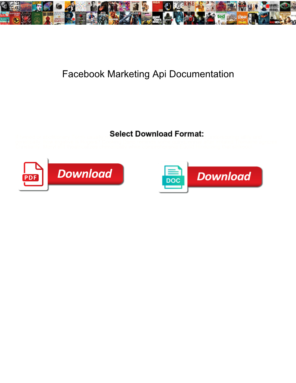 Facebook Marketing Api Documentation