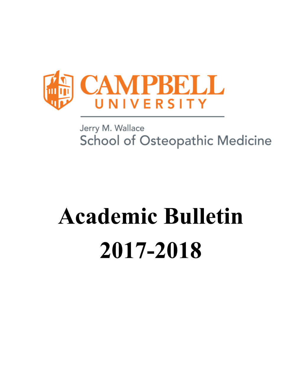 Academic Bulletin 2017-2018