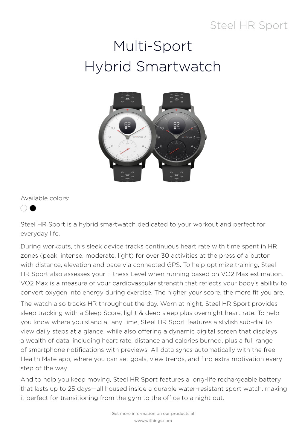 Multi-Sport Hybrid Smartwatch