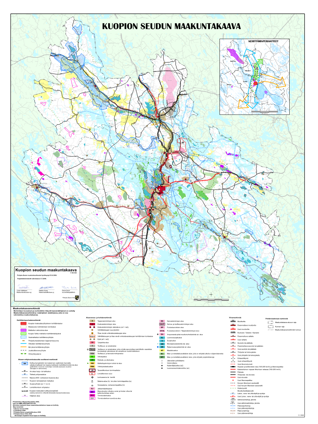 Kuopion Seudun Maakuntakaava – Kaavakartta 1:100