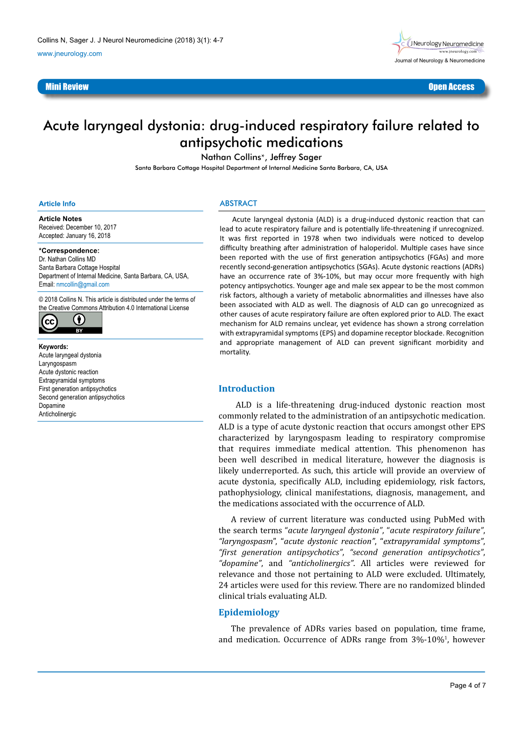 Acute Laryngeal Dystonia