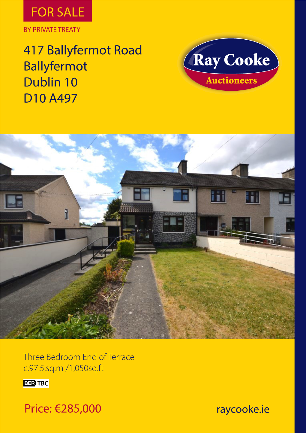 417 Ballyfermot Road Ballyfermot Dublin 10 D10 A497 for SALE