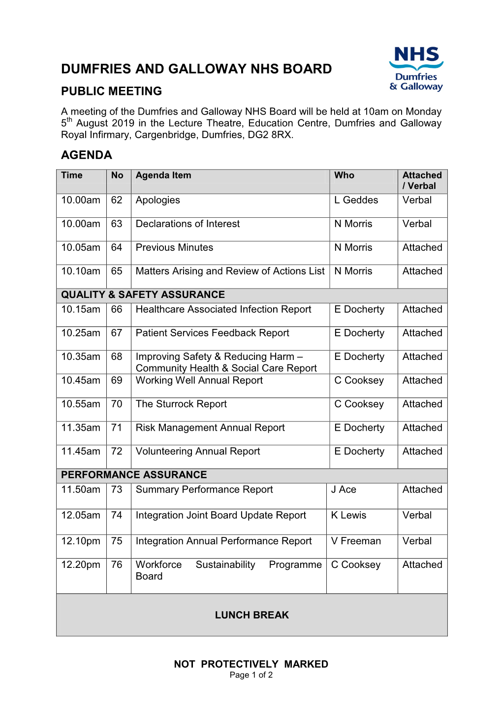 Dumfries and Galloway Nhs Board