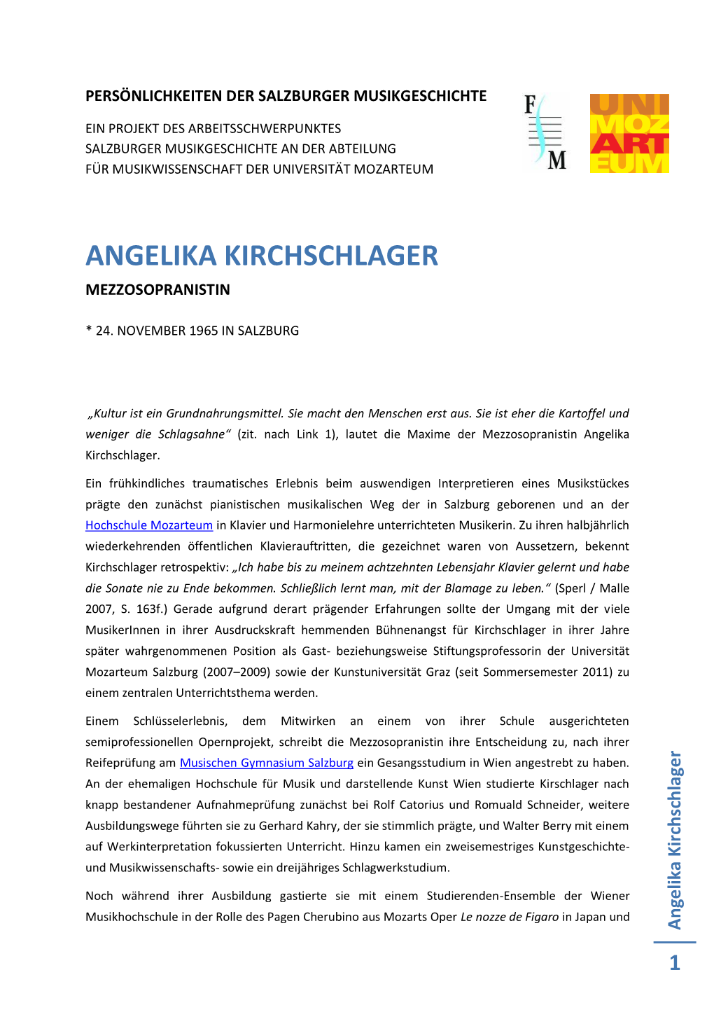 Angelika Kirchschlager Mezzosopranistin