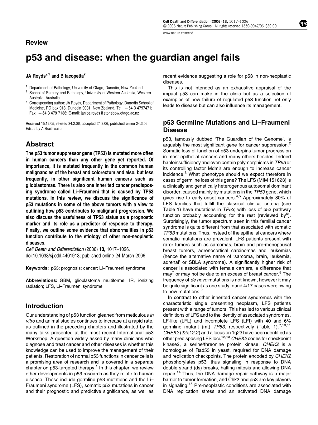 P53 and Disease: When the Guardian Angel Fails
