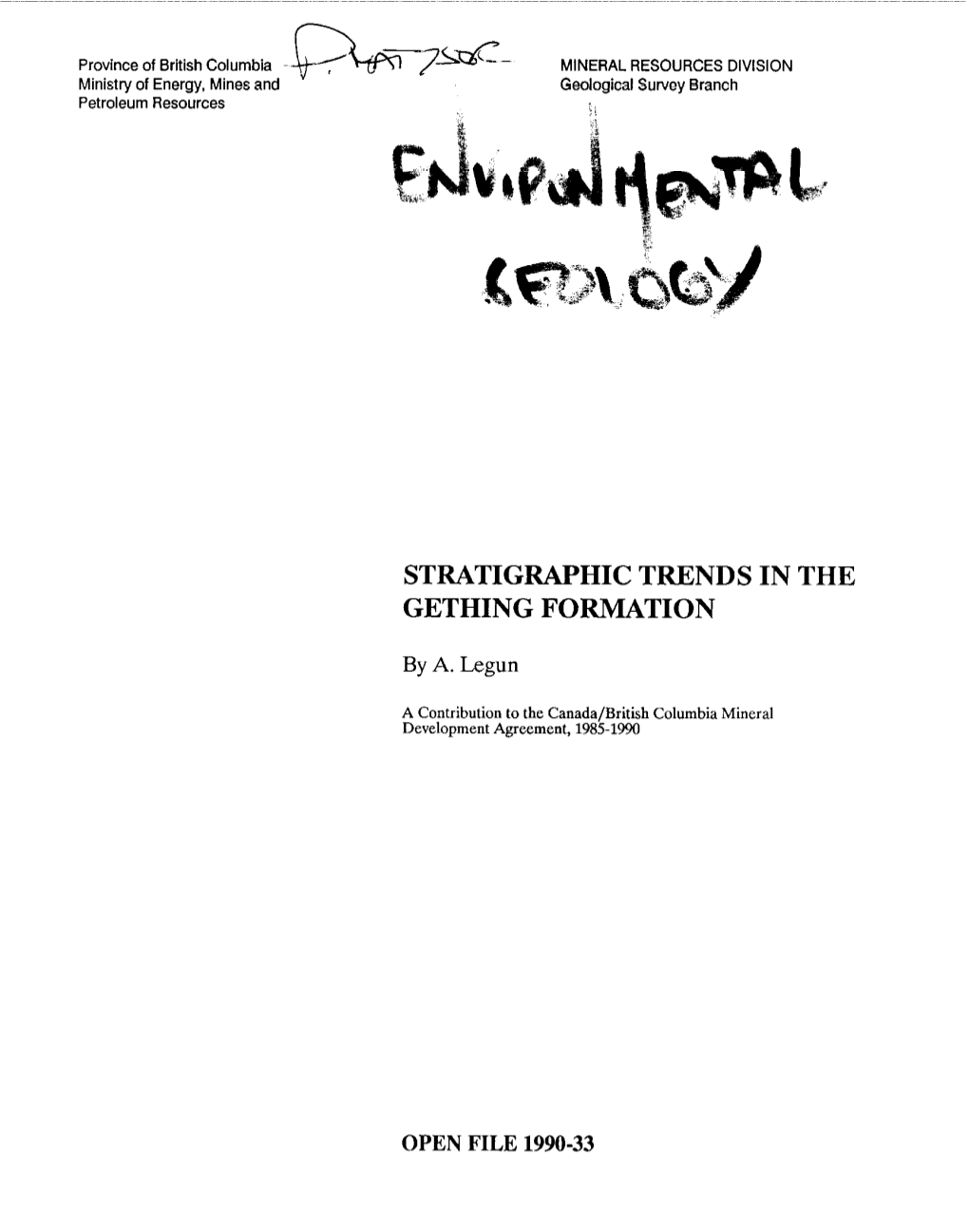 Stratigraphic Trends in the Gething Formation