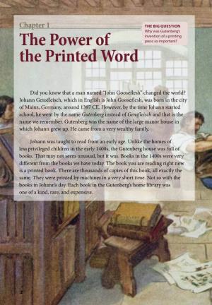The Power of the Printed Word
