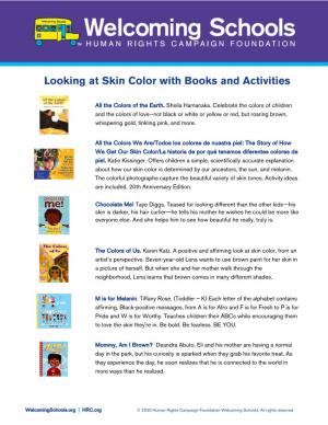 Looking at Skin Color with Books and Activities