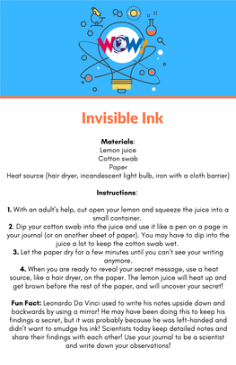 Invisible Ink