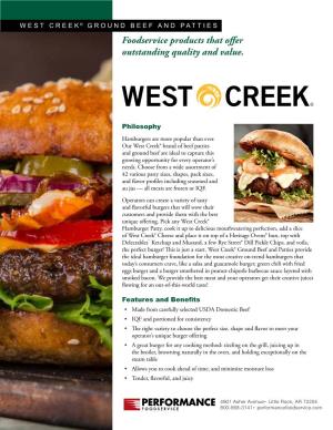 West Creek Ground Beef & Patties