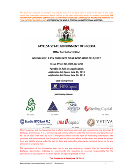 Bayelsa State Government of Nigeria