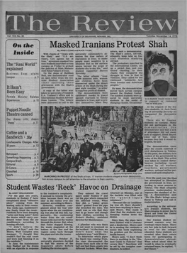 Masked Iranians Protest Shah by ANDY CLINE and KATE TYLER Return, Said a Demonstrator