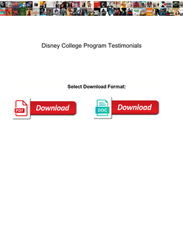 Disney College Program Testimonials