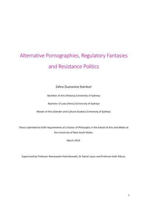 Alternative Pornographies, Regulatory Fantasies and Resistance Politics