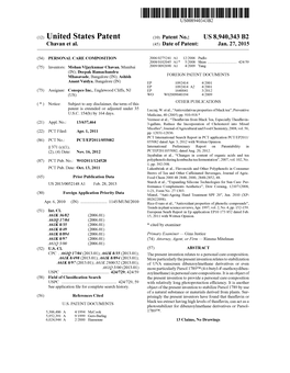 (12) United States Patent (10) Patent No.: US 8,940,343 B2 Chavan Et Al