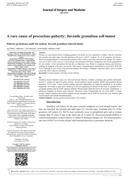 Juvenile Granulosa Cell Tumor