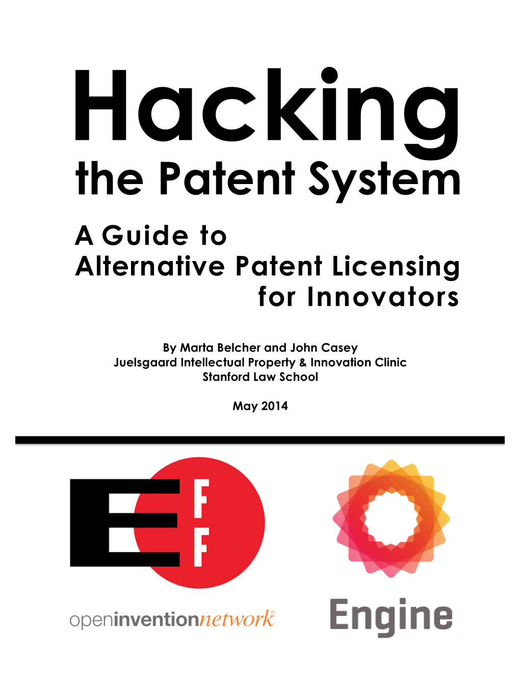 Alternative Patent Licensing Paper May 19 2014