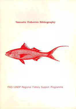 Vanuatu Fisheries Bibliography