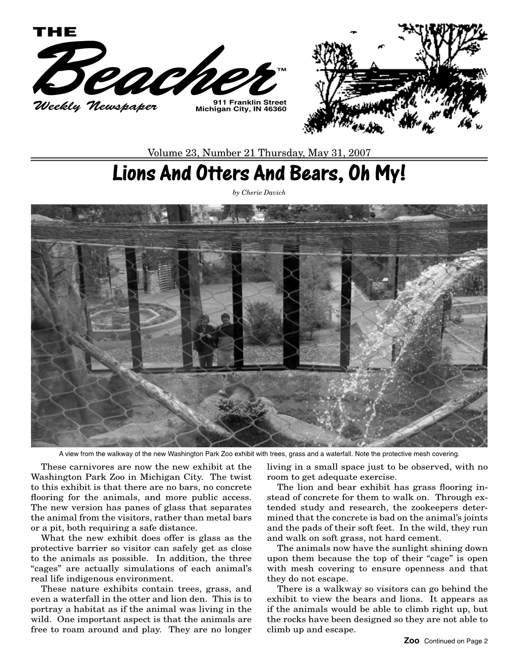 Lions and Otters and Bears, Oh My! by Cherie Davich