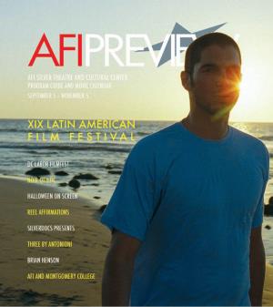 AFI PREVIEW Is Published by the American Film Institute