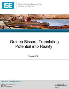Guinea Bissau: Translating Potential Into Reality