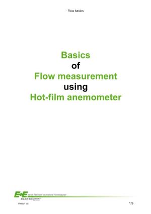 Flow Measurement Using Hot-Film Anemometer